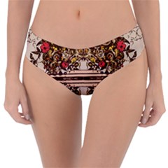 Roses Floral Wallpaper Flower Reversible Classic Bikini Bottoms