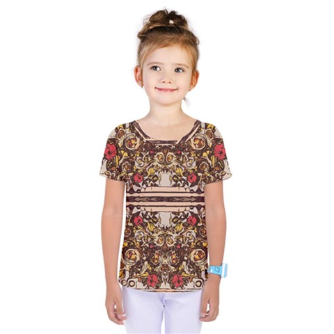 Roses Floral Wallpaper Flower Kids  One Piece Tee by Nexatart