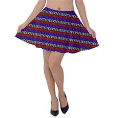 French Revolution Typographic Pattern Design 2 Velvet Skater Skirt by dflcprints