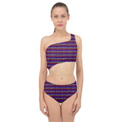 French Revolution Typographic Pattern Design 2 Spliced Up Two Piece Swimsuit by dflcprints