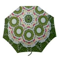 Fantasy Jasmine Paradise Love Mandala Folding Umbrellas by pepitasart