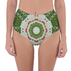 Fantasy Jasmine Paradise Love Mandala Reversible High-waist Bikini Bottoms by pepitasart