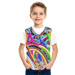 Colorful Bicycles In A Row Kids  Sportswear by FunnyCow