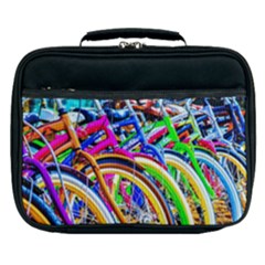 Colorful Bicycles In A Row Lunch Bag by FunnyCow