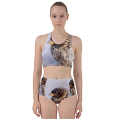 Funny Wet Sparrow Bird Racer Back Bikini Set by FunnyCow