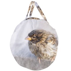 Funny Wet Sparrow Bird Giant Round Zipper Tote by FunnyCow