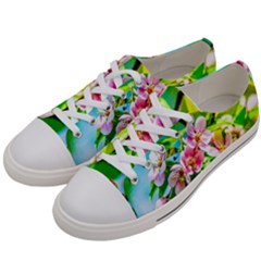 Crab Apple Flowers Women s Low Top Canvas Sneakers by FunnyCow
