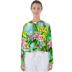 Crab Apple Flowers Women s Slouchy Sweat by FunnyCow