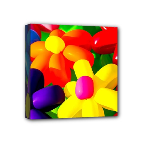 Toy Balloon Flowers Mini Canvas 4  X 4  by FunnyCow