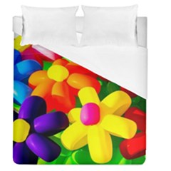 Toy Balloon Flowers Duvet Cover (queen Size) by FunnyCow