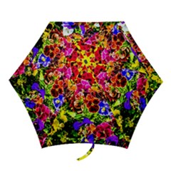 Viola Tricolor Flowers Mini Folding Umbrellas