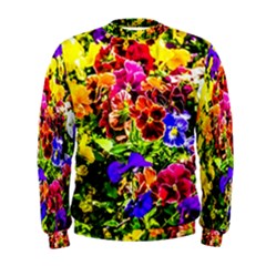 Viola Tricolor Flowers Men s Sweatshirt by FunnyCow