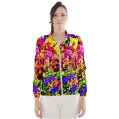 Viola Tricolor Flowers Windbreaker (women) by FunnyCow