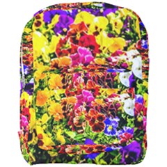 Viola Tricolor Flowers Full Print Backpack by FunnyCow