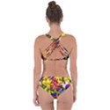Viola Tricolor Flowers Criss Cross Bikini Set View2