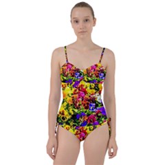 Viola Tricolor Flowers Sweetheart Tankini Set by FunnyCow