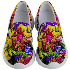 Viola Tricolor Flowers Kid s Lightweight Slip Ons by FunnyCow