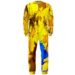 Yellow Maple Leaves Onepiece Jumpsuit (men) 