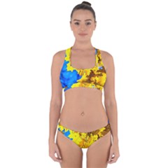 Yellow Maple Leaves Cross Back Hipster Bikini Set by FunnyCow