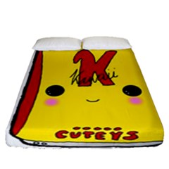Kawaii Cute Tennants Lager Can Fitted Sheet (queen Size) by CuteKawaii1982