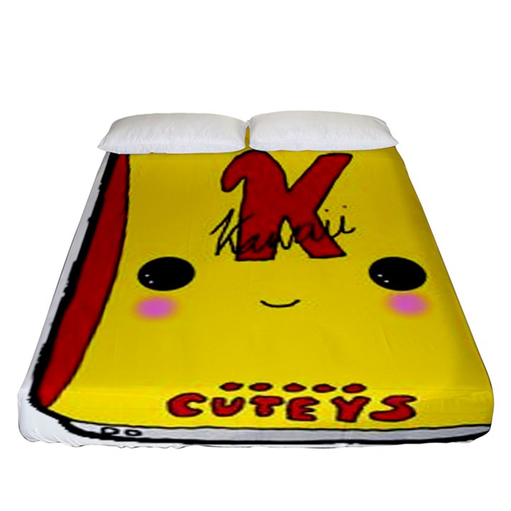 Kawaii cute Tennants Lager Can Fitted Sheet (Queen Size)