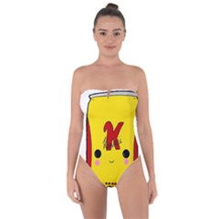 Kawaii Cute Tennants Lager Can Tie Back One Piece Swimsuit