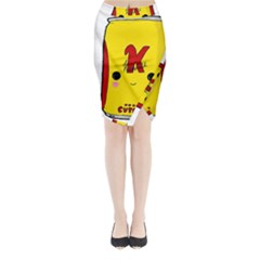 Kawaii Cute Tennants Lager Can Midi Wrap Pencil Skirt