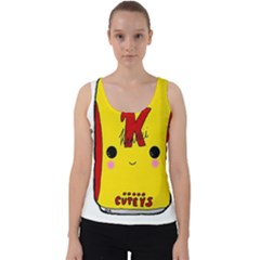 Kawaii Cute Tennants Lager Can Velvet Tank Top by CuteKawaii1982