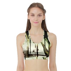 There Is No Promissed Rain 5 Sports Bra With Border by bestdesignintheworld