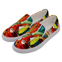 Red Aeroplane 2 Men s Canvas Slip Ons by bestdesignintheworld