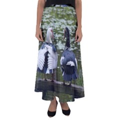 Muscovy Ducks At The Pond Flared Maxi Skirt by IIPhotographyAndDesigns