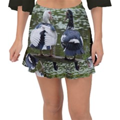 Muscovy Ducks At The Pond Fishtail Mini Chiffon Skirt by IIPhotographyAndDesigns