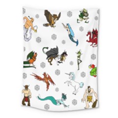 Dundgeon And Dragons Dice And Creatures Medium Tapestry by IIPhotographyAndDesigns