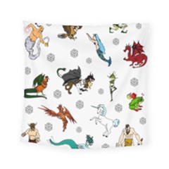 Dundgeon And Dragons Dice And Creatures Square Tapestry (small) by IIPhotographyAndDesigns