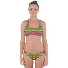 Shapes Rows Pattern                                      Cross Back Hipster Bikini Set by LalyLauraFLM