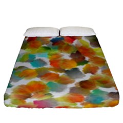 Colorful Paint Brushes On A White Background                                       Fitted Sheet (king Size) by LalyLauraFLM