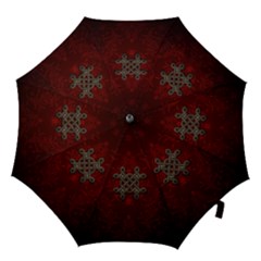 Decorative Celtic Knot On Dark Vintage Background Hook Handle Umbrellas (medium) by FantasyWorld7