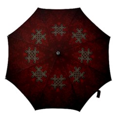 Decorative Celtic Knot On Dark Vintage Background Hook Handle Umbrellas (small) by FantasyWorld7