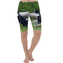 Farm Cat Cropped Leggings  by IIPhotographyAndDesigns