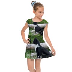Farm Cat Kids Cap Sleeve Dress
