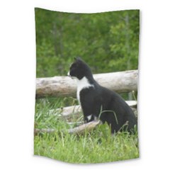 Farm Cat Large Tapestry by IIPhotographyAndDesigns