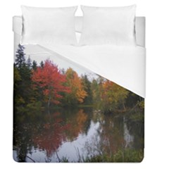 Autumn Pond Duvet Cover (queen Size) by IIPhotographyAndDesigns