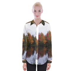 Autumn Pond Womens Long Sleeve Shirt