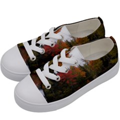 Autumn Pond Kids  Low Top Canvas Sneakers by IIPhotographyAndDesigns