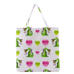 Dragons And Hearts Grocery Tote Bag by IIPhotographyAndDesigns