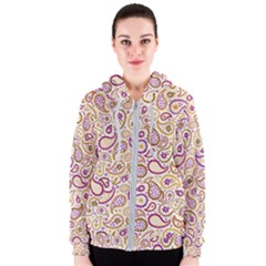 Damascus Image Purple Background Women s Zipper Hoodie