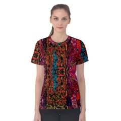 Retro multi colors pattern Created by FlipStylez Designs Women s Cotton Tee