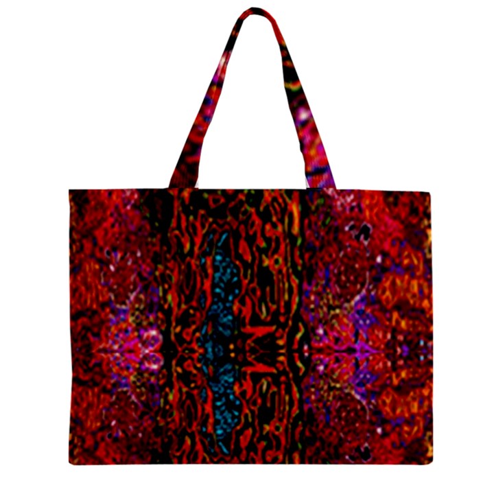 Retro multi colors pattern Created by FlipStylez Designs Zipper Mini Tote Bag