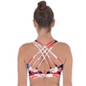 Independence Day, Eagle With Usa Flag Cross String Back Sports Bra View2