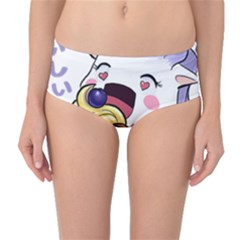 Cupcake Unicorn Mid-waist Bikini Bottoms by Lhiondaig